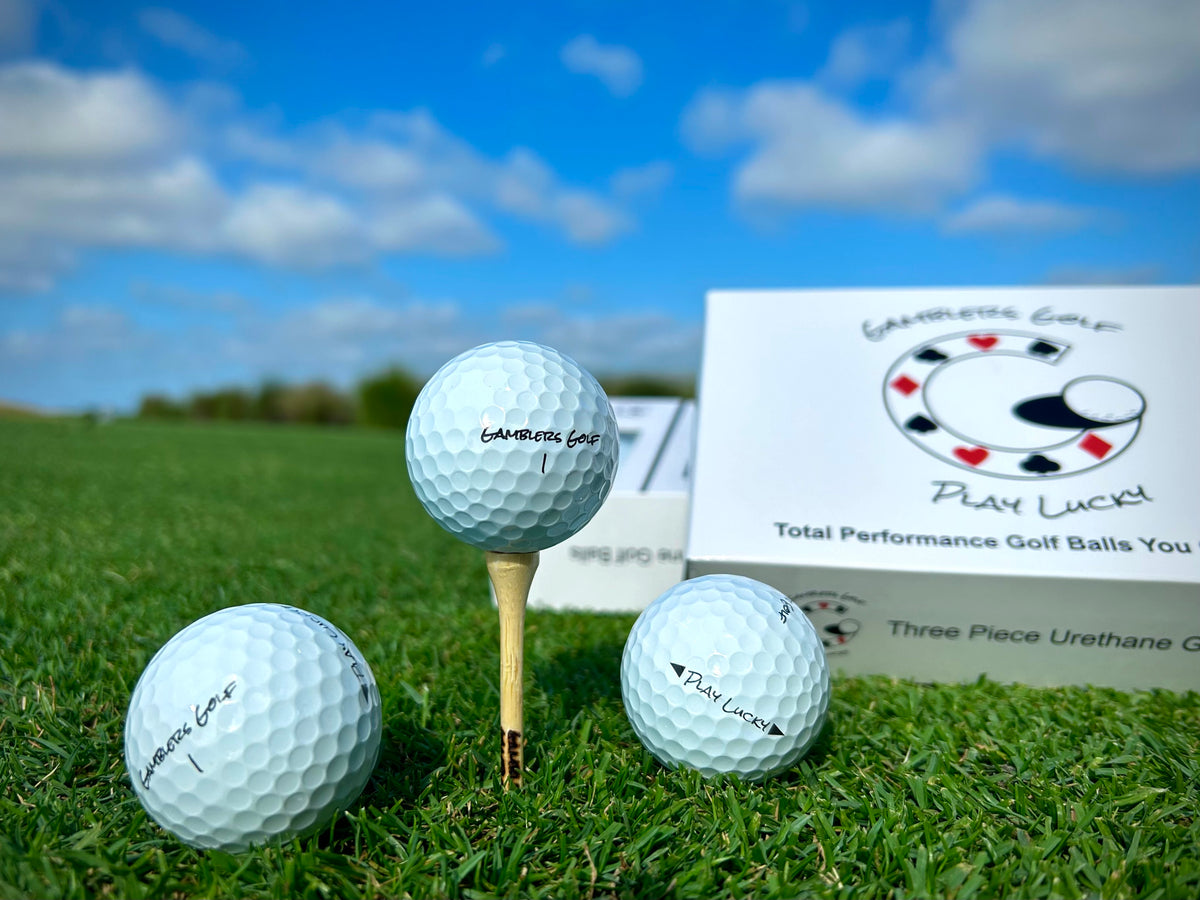 Three Rivers Golf Ball Gamblers Golf 3 Piece Urethane Golf Balls. One Dozen