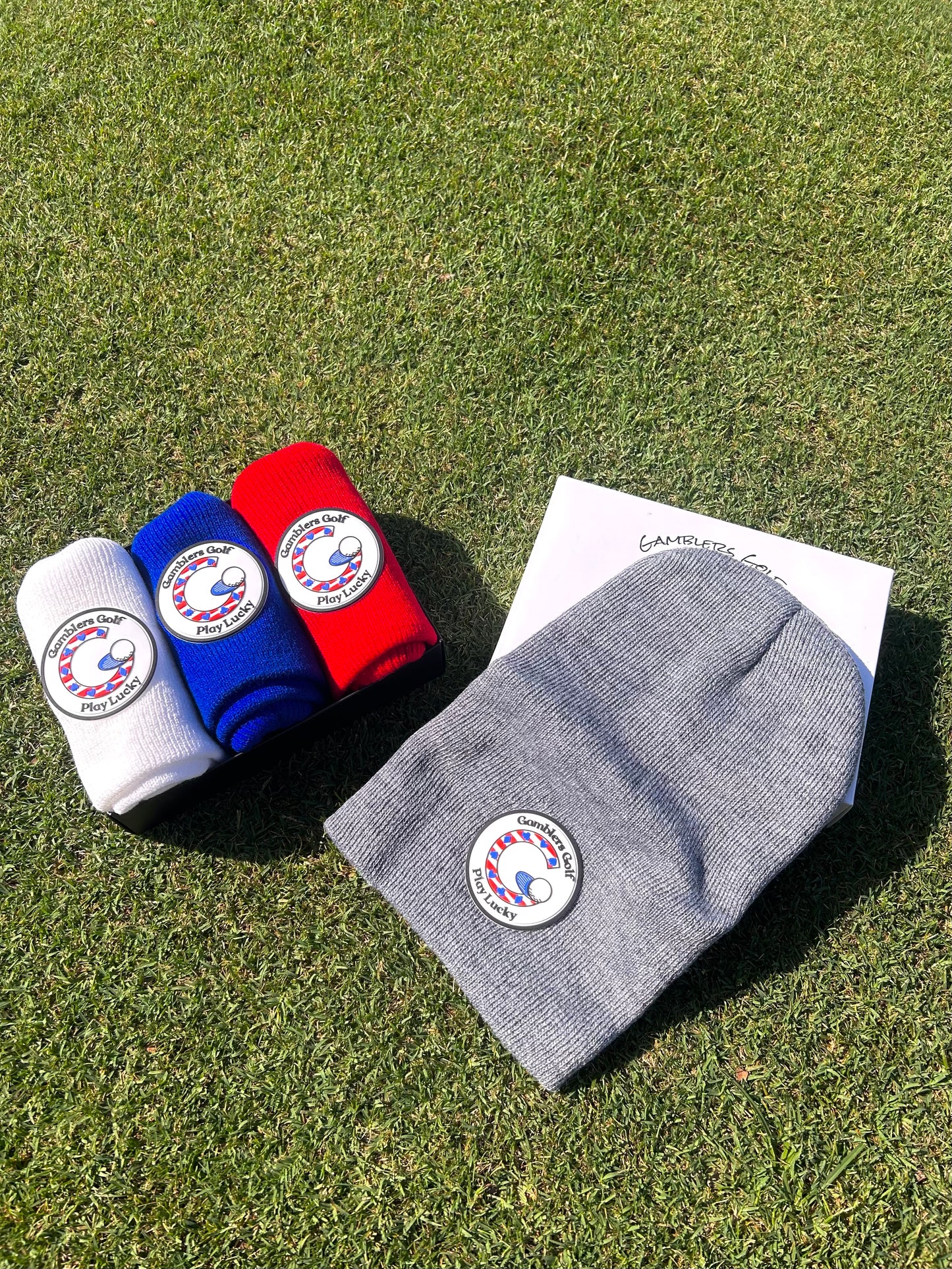 Gamblers Golf Cold Weather Grey Beanie Hat