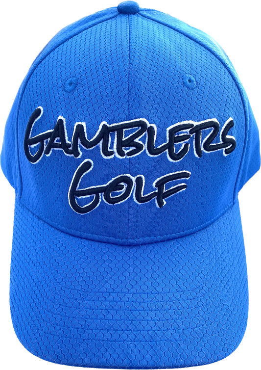 Gamblers Golf Script Royal Blue Hat