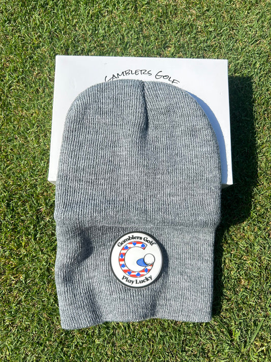 Gamblers Golf Cold Weather Grey Beanie Hat