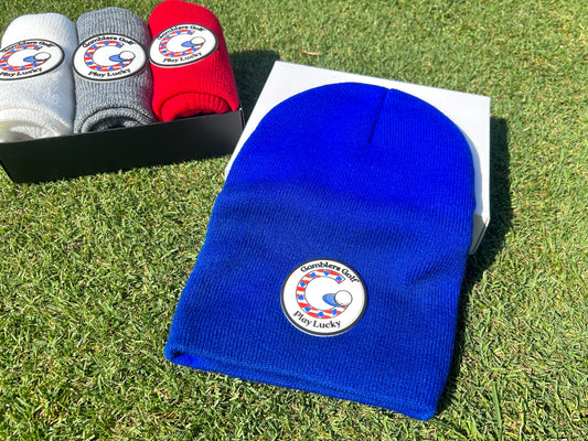 Gamblers Golf Cold Weather Royal Blue Beanie Hat