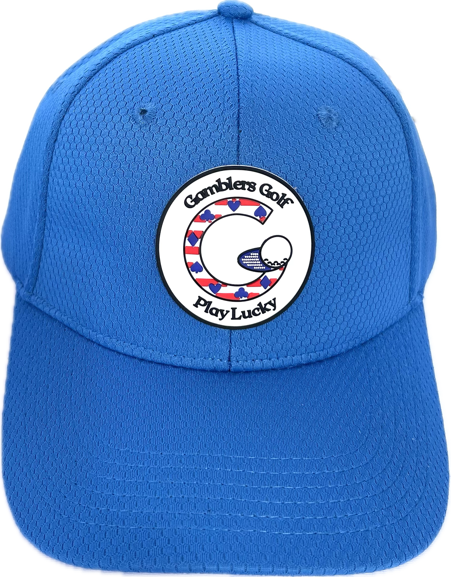 Gamblers Golf PVC Patch Royal Blue Hat