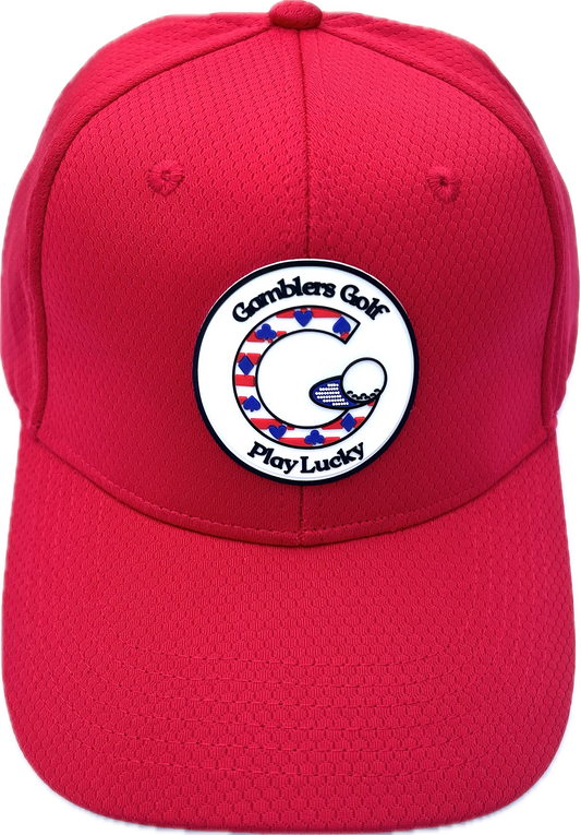 Gamblers Golf PVC Patch Red Hat